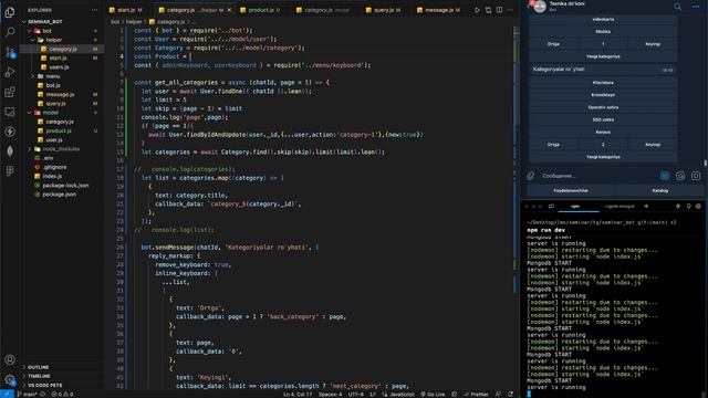 Onlayn do'kon Telegram BOTI. Node-telegram-bot-api смотреть онлайн