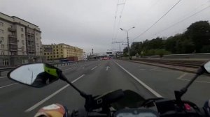 прохват на Yamaha MT-07 по Москве.