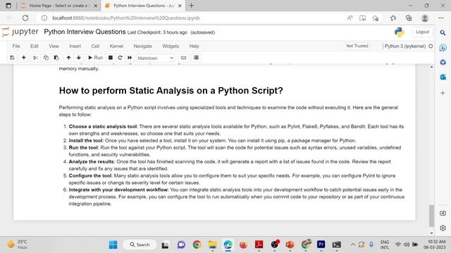 How to perform Static Analysis on a Python Script смотреть онлайн