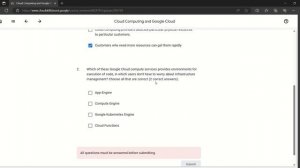 Cloud Computing and Google Cloud Quiz Answers | Getting Started with Google Kubernetes Engine