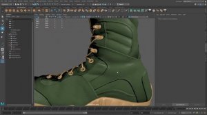 Combat Boots Modeling and Texturing - Part 012 - Normal Map Projection