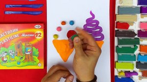 Лепим МОРОЖЕНОЕ из ПЛАСТИЛИНА - урок видео лепки для детей