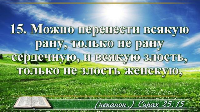 Книга премудрости Иисуса Сына Сирахова с музыкой глава 25 читаем и слушаем смотреть онлайн