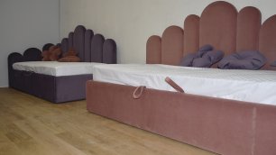 Детские угловые кровати в розовом и фиолетовом цвете Бамбини / Bambini kids
