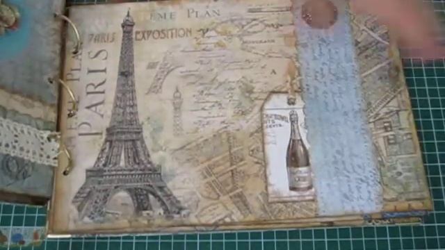 Scrapbooking vintage travel album [Around the World (Stamperia) and Winter in Avonlea (UHK Gallery) смотреть онлайн