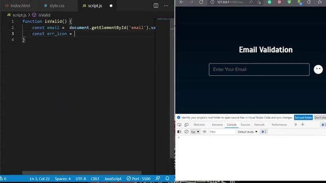 Email Validation | Create Email Validation with Smiley Indicators [ 2022 Updated ]