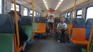 Обзор электропоезда ЭП2Д-0141 с сообщением Ипподром-Москва(Казанский Вокзал).