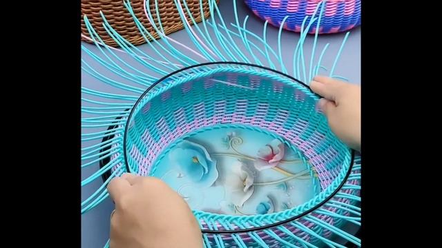 Weave Rattan Basket Tutorial 藤编圆形手提篮新手快速入门教程！#手工 #藤编 #DIY смотреть онлайн