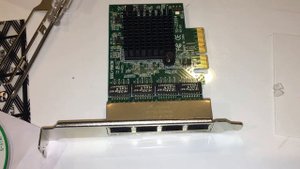Network Card 4 Port RJ45 LAN Ethernet Gigabit 1000Mbps Card Adapter Converter PCIe Heatsink  Networ