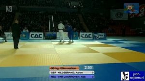 Judo 2012 World Cup Tblisi: Hildebrand (GER) - van Laarhoven (NED) [-90kg]