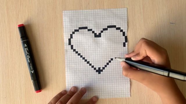 Сердце по клеточкам. Пиксельные рисунки.Пиксел.Pixel Art.