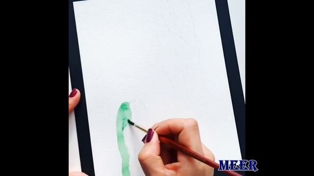 Простые рисунки которые может нарисовать каждый. Уроки рисование акварелью  14   Lessons drawing.