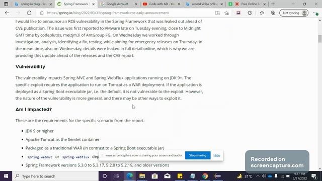 Spring Framework RCE Vulnerability