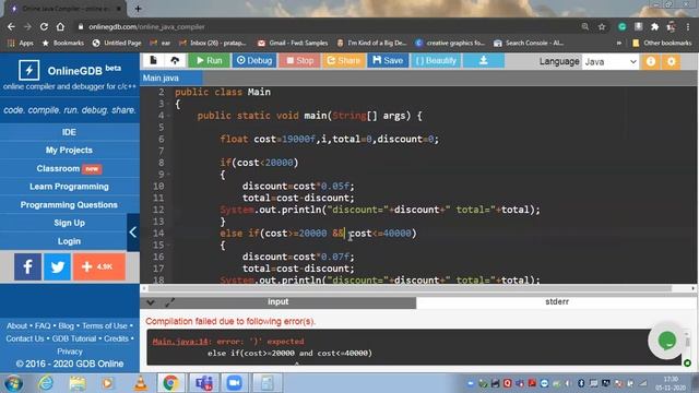 How to calculate discount in java on given price Program | Discount calculation Program in Java смотреть онлайн