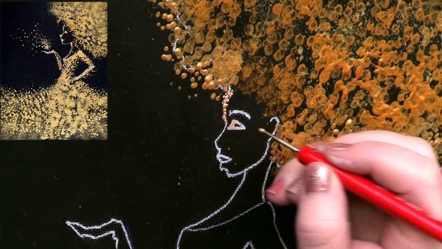 Qtip Gold Splatter Fierce Diva How to Paint with Acrylic for Beginners | TheArtSherpa смотреть онлайн