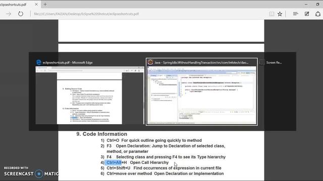 9.Eclipse shortcuts for to get code information смотреть онлайн