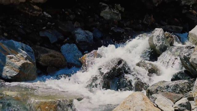 Карачаево - Черкесия. Домбай. Видео 4 К. Чертова мельница и ледник.