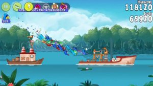 Angry Birds Rio Blossom River (Mighty Eagle 100% Feather) All levels