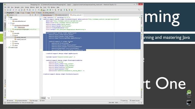 Learn Android Programming - Android Shopping List Part 1 Tutorial