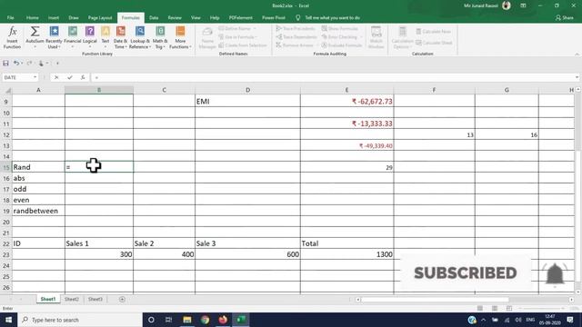 MS Excel Formula Tab last part Lec 07 | Formulas Name manager Simplified with examples