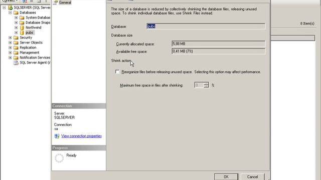 SQL 2005 Shrink Database.avi смотреть онлайн