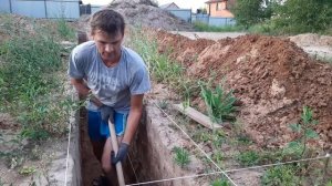 #5 #стройка2021,как выравнить дно траншеи под фундамент