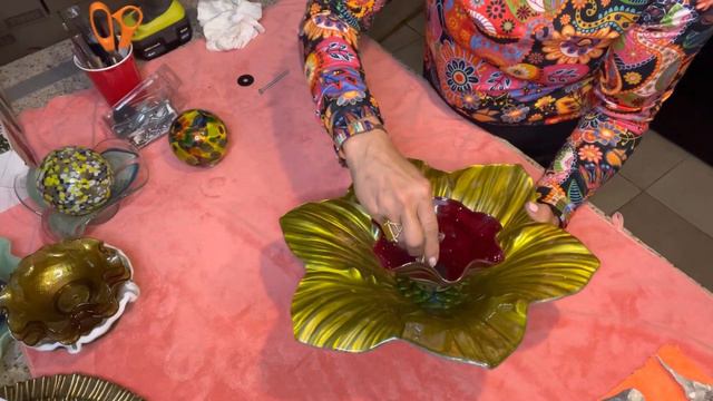 How to creates garden glass hibiscus flower. смотреть онлайн