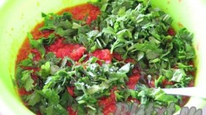 Вареная аджика из перца, помидоров и чеснока