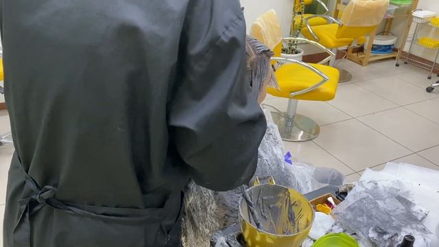 Смывка черного цвета с длинных волос. Осветление черных волос, оттенок 7.1 русый пепельный смотреть онлайн