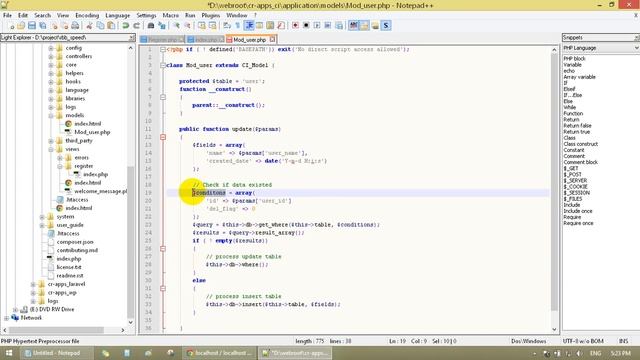 Codeigniter 3 Tutorial 3 - insert/update/delete/select with mysql table part 2/3