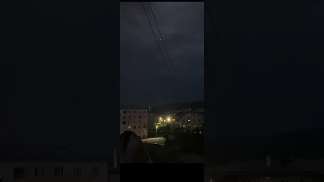 Зарево молний над Усть-Кутом (Иркутская область)