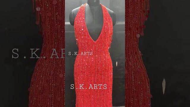 S.K.ARTS RED DRESS #embroidery #designerdresses #fashiondesigner #weddingdress #dress +918100639217 смотреть онлайн
