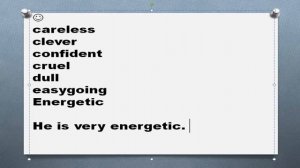 Прилагательные описывающие характер человека черты характера на английском traits of chareacter