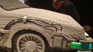 Delorean( Back to Future) made of Lego at Brickman Awesome:Epic LEGO® Brick Creations, Auckland