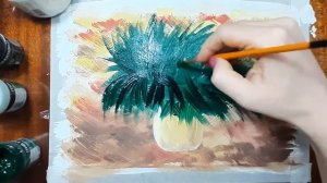 Как нарисовать натюрморт легко. Мастер класс, яркие цветы в вазе, гуашью. Рисуем маки, легко.