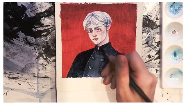 (СТАРОЕ) Почему важна традишка | Вампир в традишке | watercolor speedpaint