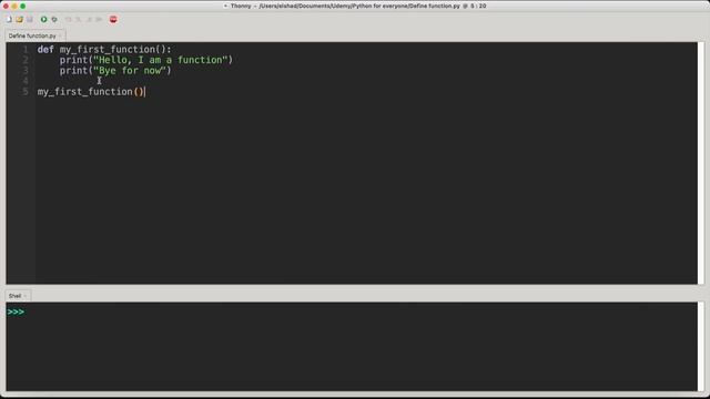 Lecture 14 - Defining Function in Python
