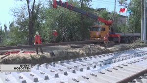 В Волгограде на линии СТ укладывают новые рельсы