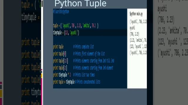 Python Tuple | Python Tutorial | Prof Ayushi Arzare | Part 1