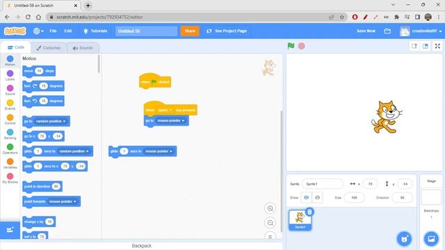 Coordinate System (XY axis) in scratch, width and height of scratch stage