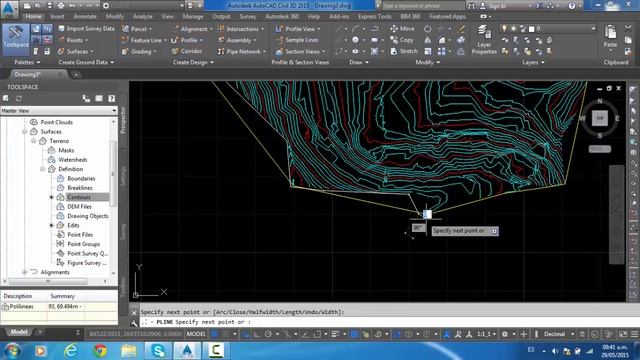 CIVIL 3D (13) SUPERFICIE A PARTIR DE POLILINEAS Y BORDE смотреть онлайн