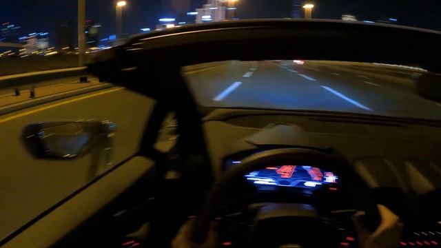 Ламборджини Хуракан Эво Спайдер 2023 | тест-драйв ночью смотреть онлайн