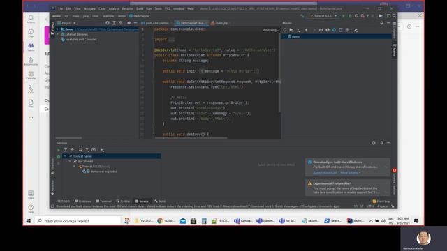 How to write simple hello world web app with javaEE in IntelliJ IDE