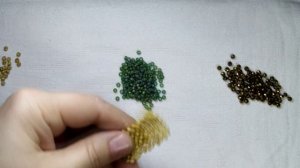 Трёхслойный браслет из бисера