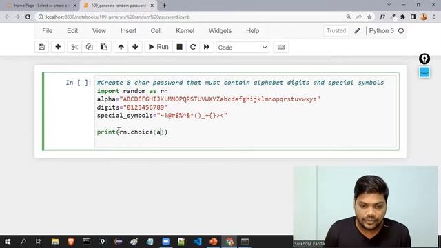 ?♂️ Generating Strong Password using Python |Random Password Creation| Python By Surendra смотреть онлайн