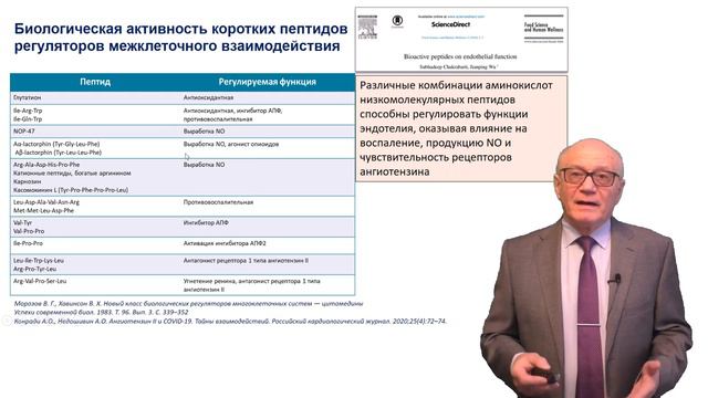 Реставрация артерий. Возможности регуляторных пептидов.