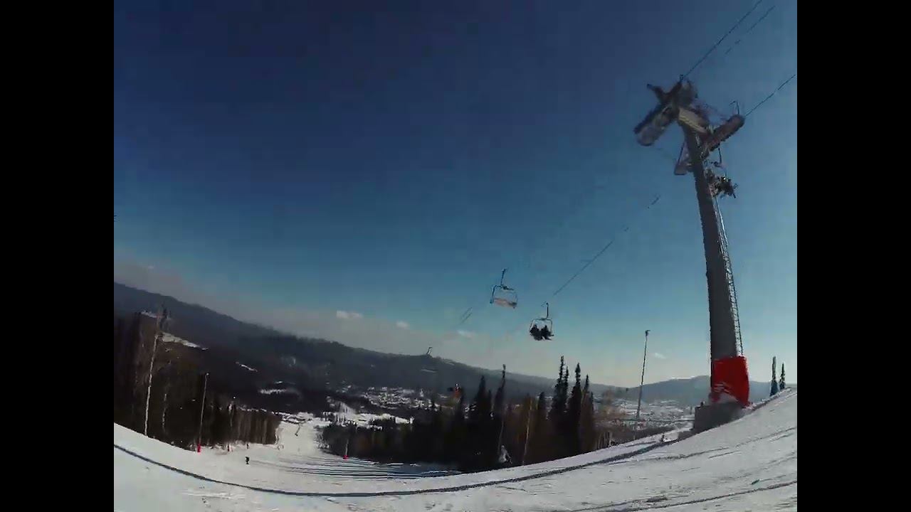 Трасса "Запад" Спуск №3 (Шерегеш) смотреть онлайн