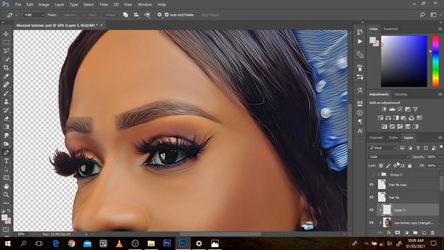 how to add highlight to your Photoshop smudge paint смотреть онлайн