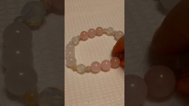 Браслет из лунного камня розового кварца #shorts Rose Quartz Moonstone Bracelet