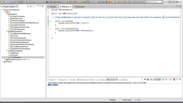 Method Overriding, Inheritance and Polymorphism  in Java - Core Java - Part -13